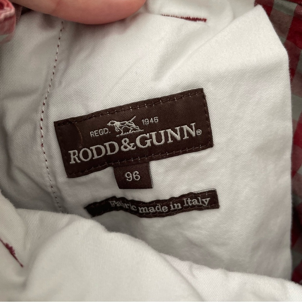 RODD & Gunn Red and Grey Check Cargo Utility Shorts - Picture 3 of 9